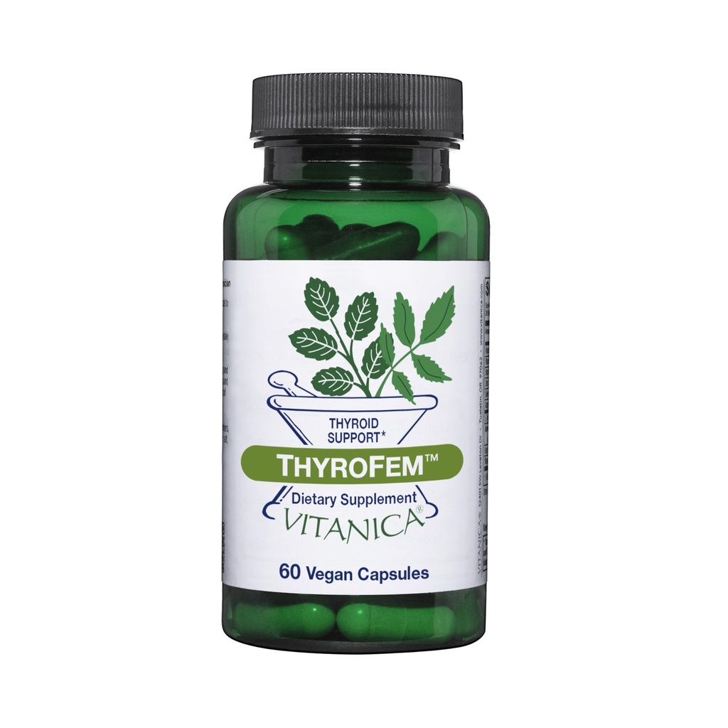 Vitanica ThyroFem, Thyroid Gland תמיכה, טבעוני, 60 קפסולות