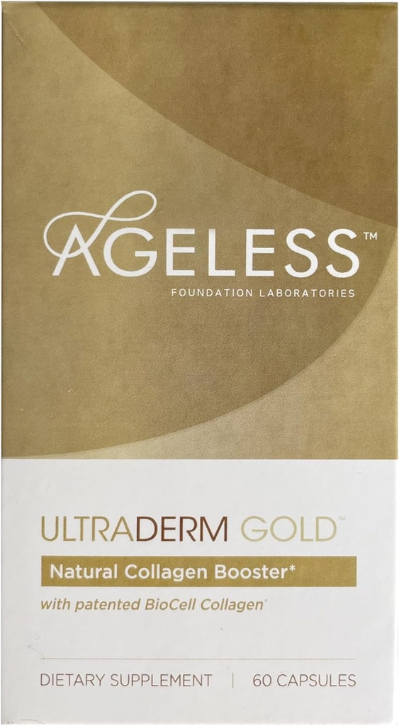 Ageless UltraDERM זהב - Natural Collagen Booster with BioCell Collagen - 60 Count