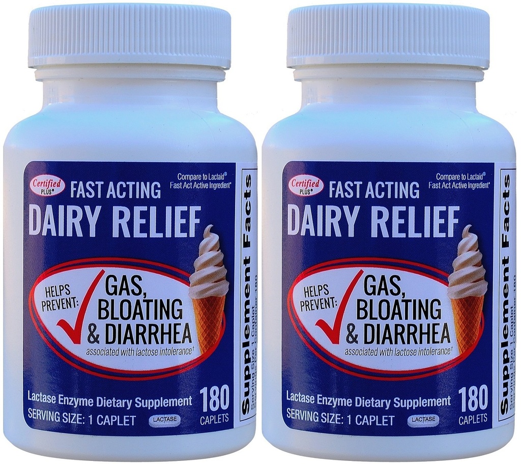 Fast Acting Lactase 360 Caplets Generic Lactase Fast Act 9000 יחידות FCC לכל Caplet