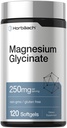 Horbäach Magnesium Glycinate | 250 מ"ג | 120 Softgels | Non-GMO ו- Gluten Free Supplement