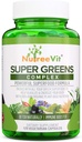 Super Greens - Spirulina, Chlorella, חיטה + יותר - תערובת ירוקה מזין