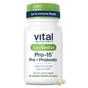 Hyperbiotics Vital Foodsents Pro-15 Prebiotics and Probiotics for Women and Men | 15 Science Backed Strains | תמיכה ב- Occasional Constipation, Diarrhea, Gas & Bloating | 30 טבעוני זמן לשחרר פרלנס
