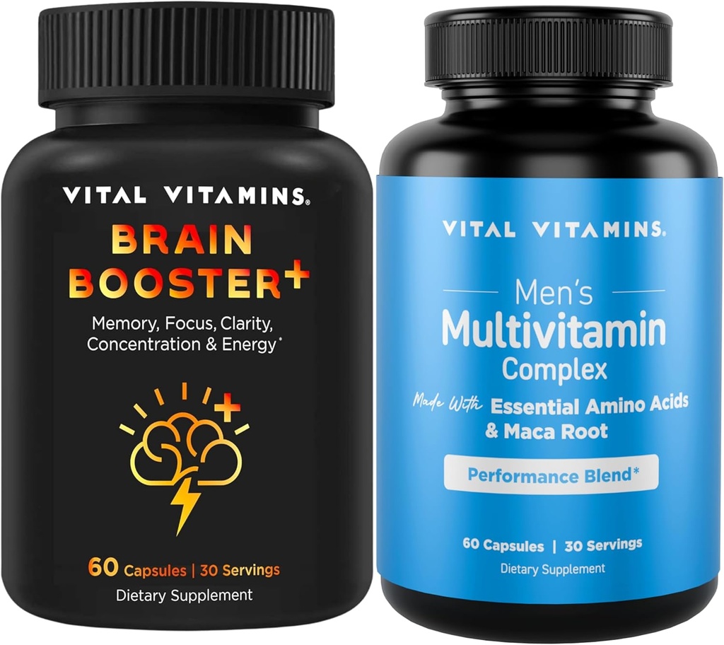 ויטמין Vital Brain Booster Plus + Men's Multivitamins