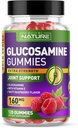 Glucosamine חניכיים עם ויטמין E - תוספת תמיכה משותפת מתקדמת חניכיים, עמידות גבוהה Antioxidant, Comfort for Back, Knees, Hands - 120 חניכיים