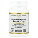California Gold Nutrition Multivitamin ומינרל עם Methyl B12, ויטמין C, L-MethylFolate ו- Bio-Quercetin, Two-A-Day, 60 קפסולות Veggie
