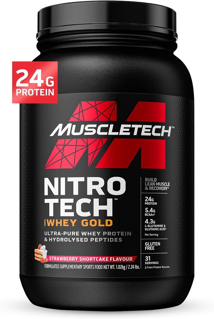 אבקת חלבון Whey, שריר טק Nitro-Tech Whey זהב אבקת אבקת חלבון, Whey חלבונים Isolate Smoothie Mix, אבקת חלבון עבור נשים וגברים , אבקת חלבון סטרוברי, 2 lbs (28  המשרת) חבילתאזאזאזאזאזאזאזאז 'משתנה משתנה משתנה משתנה להחליף Smoothie Mix, אבקת חלבון סטרוברי, 2 lbs (28  המשרת)-package
