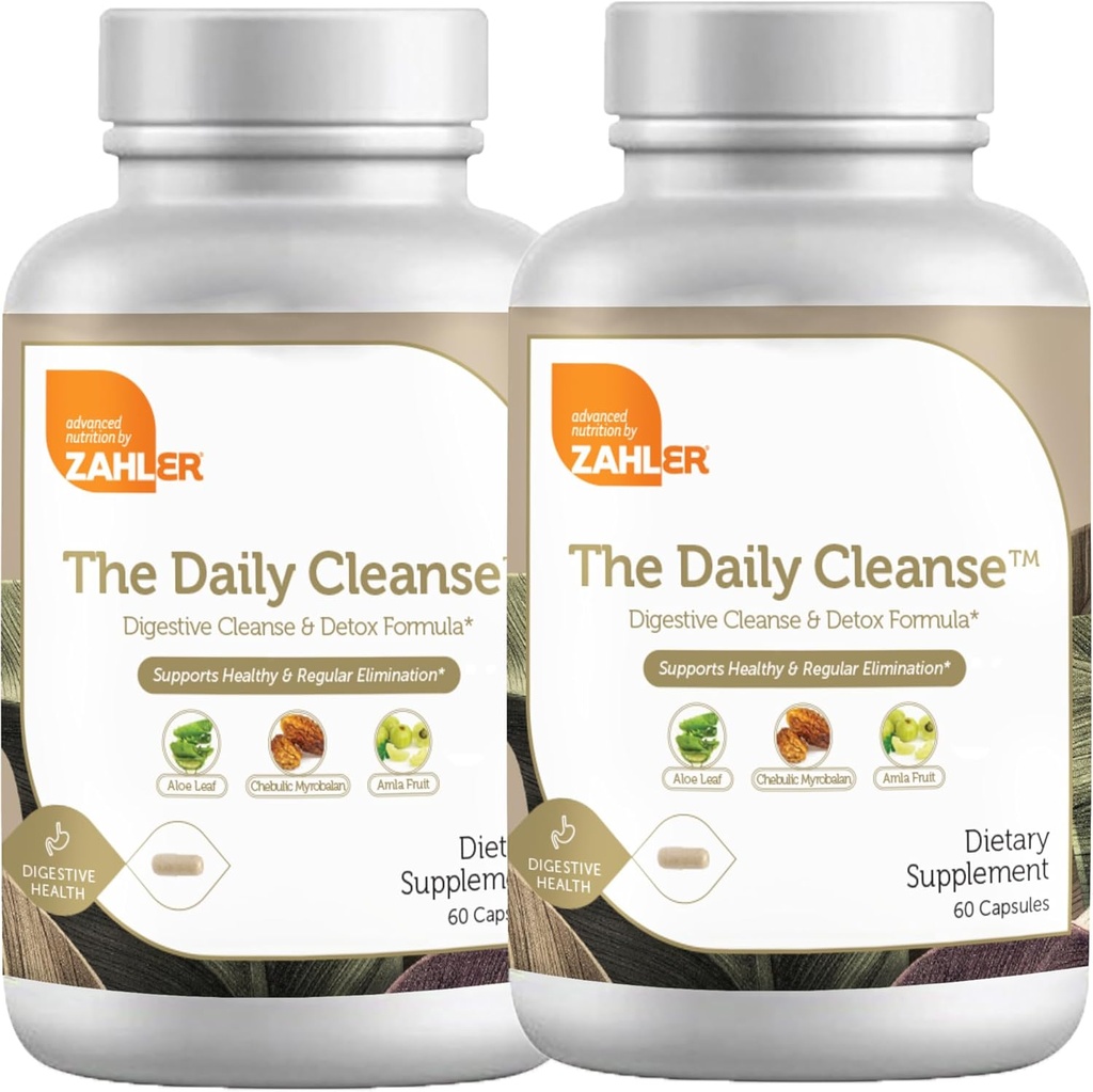 Zahler Daily ניקויse, Digest & Detox פורמולה, תומך בחיסול בריא ורגיל, 120 קפסולות
