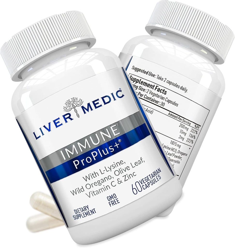 Immune ProPlus+ Immune Support Supplement, 12-in-1 Immune Booster for Immune Defense and Toxin Resistance, Immune Boosters for Adults with Elderberry, ויטמין C ו- Zinc, 60 קפסולות