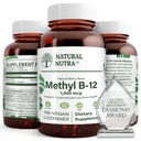 טבעי Nutra טבעוני Methyl B12 1000mcg, Heart Health and Energy Booster תוסף, Gluten Free, תומך אנרגיה טרנספורמציה, לשפר את התגובה Immune, לעזור תפקוד המוח, 100 טבעוני Lozenges