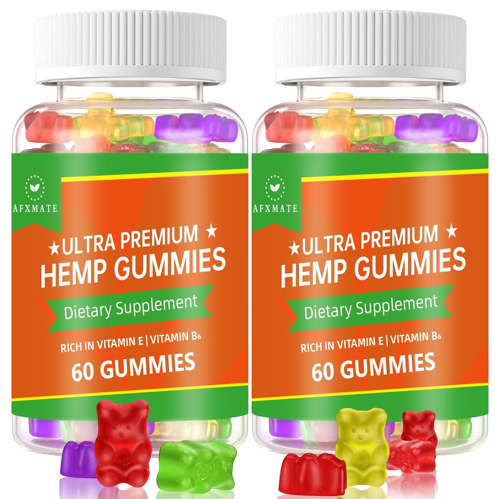 (2 Pack) hemp Gummies, פירותי Edibles מסטיקמי מתקדם 100% טבעי כבד עוצמה hemp Seed מלט חניכיים - 120 חניכיים