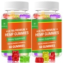 (2 Pack) hemp Gummies, פירותי Edibles מסטיקמי מתקדם 100% טבעי כבד עוצמה hemp Seed מלט חניכיים - 120 חניכיים