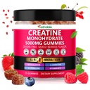 Adndale Creatine Monohydrate חניכיים עבור גברים ונשים, 5000 מ"ג לתוספת קריאטין עם Beta-Alanine, L-Citrulline & B12 - 75 חניכיים טבעוניות. סוכר חינם