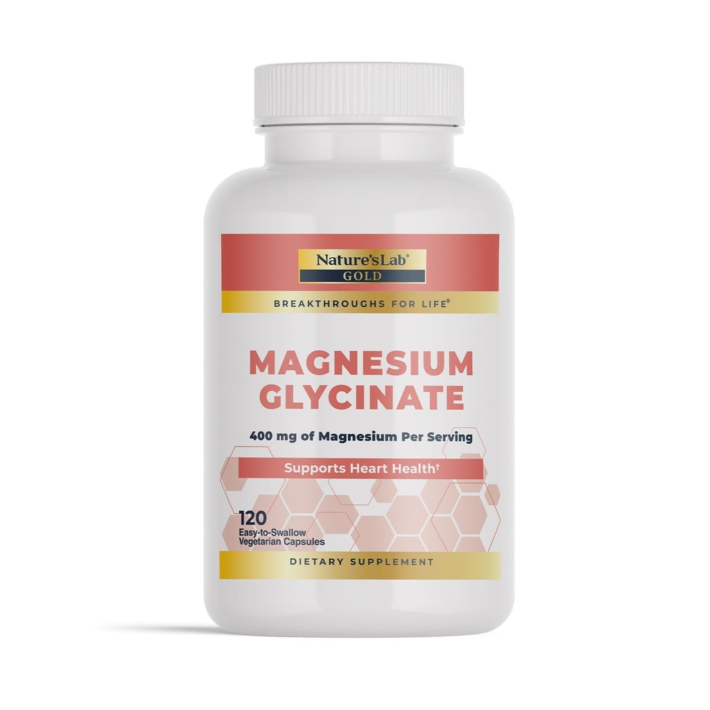 המעבדה Gold Magnesium Glycinate 400 מ"ג - תמיכה בריאות קרדיווסקולרית, שריר ותפקוד עצבי * - 120 קפסולות (30 יום אספקה)