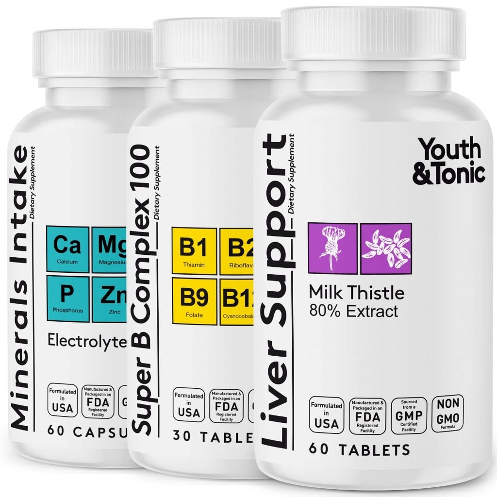 Liver Support & Pleasant Morning Pills | After Party Add Kit with Milk Thistle + Electrolytes & B Complex ויטמינים Recovery | Rapid hydrohydrtion Mental Focus More Energy for a Better You