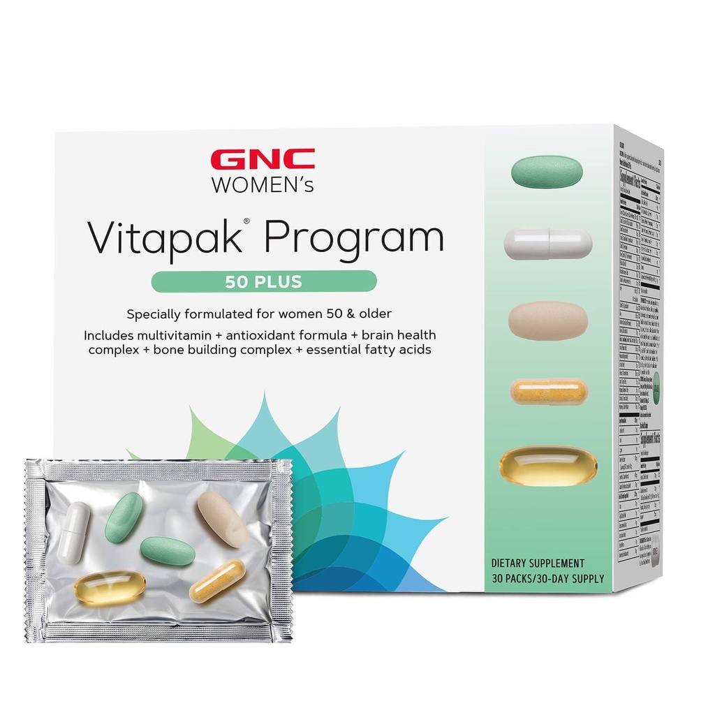 GNC נשים Ultra Mega 50 Plus Vitapak התוכנית, 30 Packs, עבור בריאות נשים הכוללת עבור אלה מעל 50