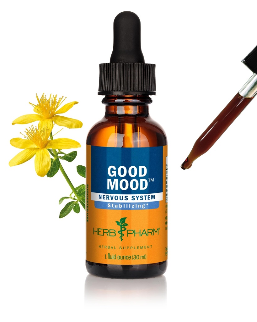 Herb Pharm טוב Mood נוזל פורמולה עם St. John's Wort עבור איזון רגשי בריא - 1 אוונס