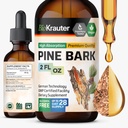 BIO KRAUTER Pine Bark Extract - עשיר ב- Antioxidants נוזל תוספת - 400 מ"ג צרפתית הים פין Bark לחלץ טיפות - טבעוני, אלכוהול & סוכר חינם - 2 Fl Oz