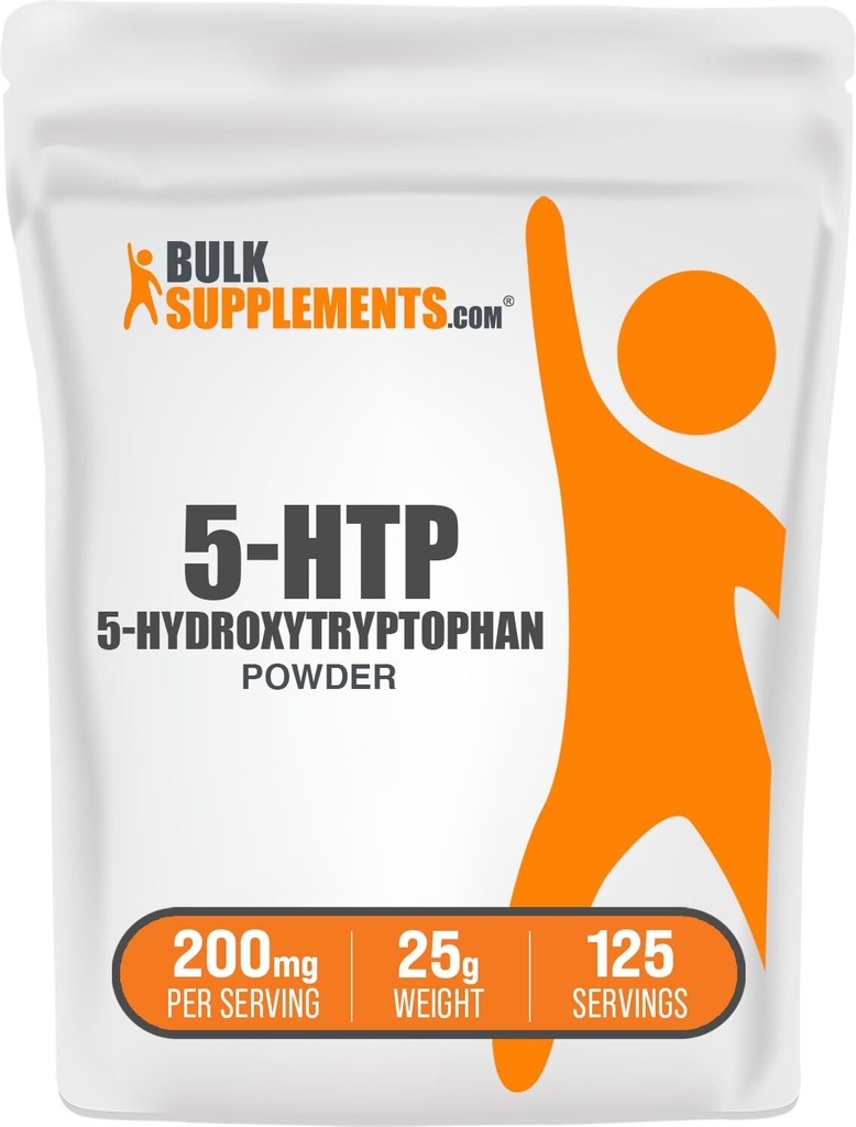 BulkSupplements.com 5-HTP אבקת - 5-Hydroxytryptophan, 5 HTP תוסף - 5-HTP 200mg, Mood Support Supplement -ten Free, 200 מ"ג לשרת, 25g (0.88 oz) (Pack of 1)
