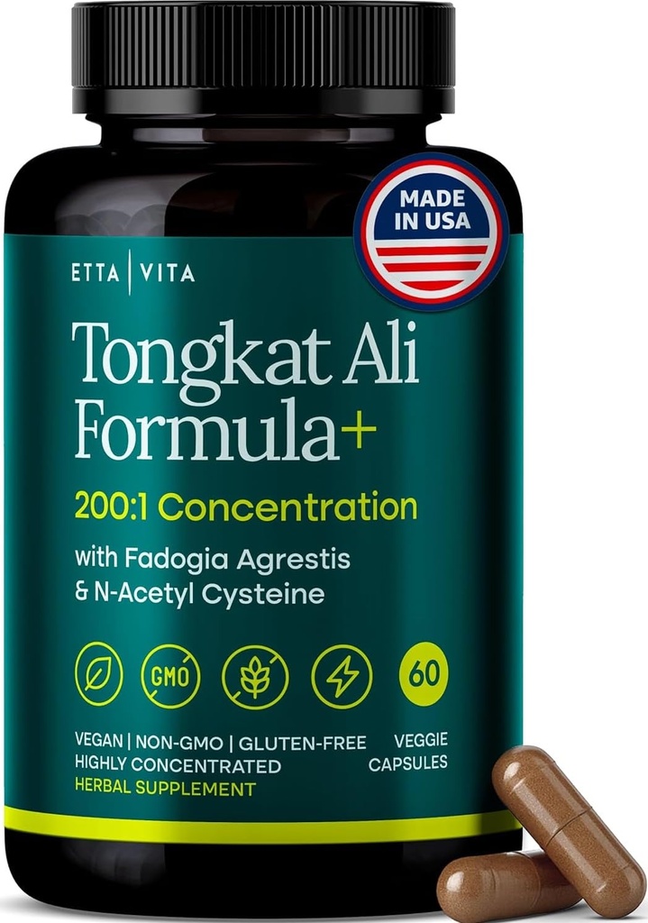 Longjack - Tongkat Ali & Fadogia Agrestis תוספת עבור גברים ונשים אנרגיה, תמיכה T, Lean שריר צמיחה & Recovery, Hormonal Balance, Pre-Workout עם טבעוני NAC Liver Detox & ניקויse