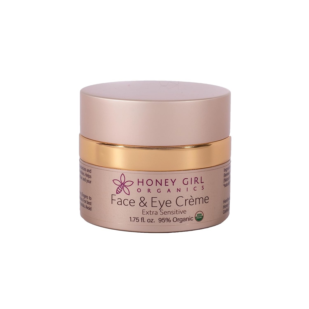 Honey Girl Organics Extra Sensitive Face and Eye Creme, 175 Fluid Ounce
