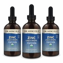 Dr. Mercola Zinc Liquid Drops - תומך Immune & Organ Health - 15 מ"ג נוזל Zinc אורגני טיפות - USDA אורגני - NSF מוסמך - non-GMO, Gluten-Free & Soy-Free - 3.88 floz (3 Pack)