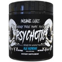 Insane Labz Psychotic Black Edition Mid Stimulant Pre Workout אבקה, משאבות אנרגיה פוקוס, טעון עם קריטין Beta Alan Turine מודלק על ידי AMPiberry, 35 משרתים (כחול פטל)