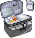 Trunab רפואה אחסון באג עם שילוב Lock, Lockable Pill Bottle ארגן, תרופות נסיעות נושאות מקרה עבור תיבת תרופות, מרשם, ויטמינים, Supplements או חומרים רפואיים