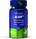 ORZAX Sleep - Melatonin 5 מ"ג, ויטמין B6 ו- 5-HTP תוסף - ויטמין שינה מנוחה למבוגרים (120 טבליות)