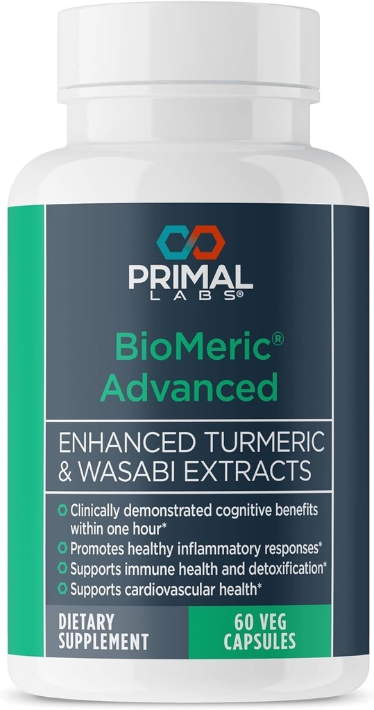 BioMeric מתקדם - עם Turmeric Curcumin ו Wasabi Extracts - 60 קפסולות