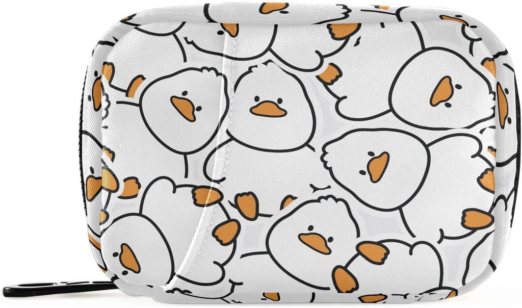 Pill Box Sweet Duck 7 Day Pill Case Travel Pill Productionser Bag with Zipper Portable Weekly תוסף ל-Holder Pouch Bag