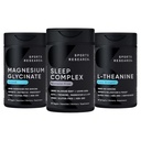 מחקר ספורט כפול כוח L-theanine תוסף Softgels עבור Focus & להירגע, Magnesium Glycinate עבור שינה מנוחה ו Enzymatic תהליכים + Sleep Complex Melatonin חינם טבעוני קפסולות