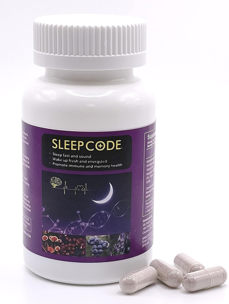 SLEEPCODE J & L טבעי תוספת לשינה מהירה (60 קפסולות)-L8