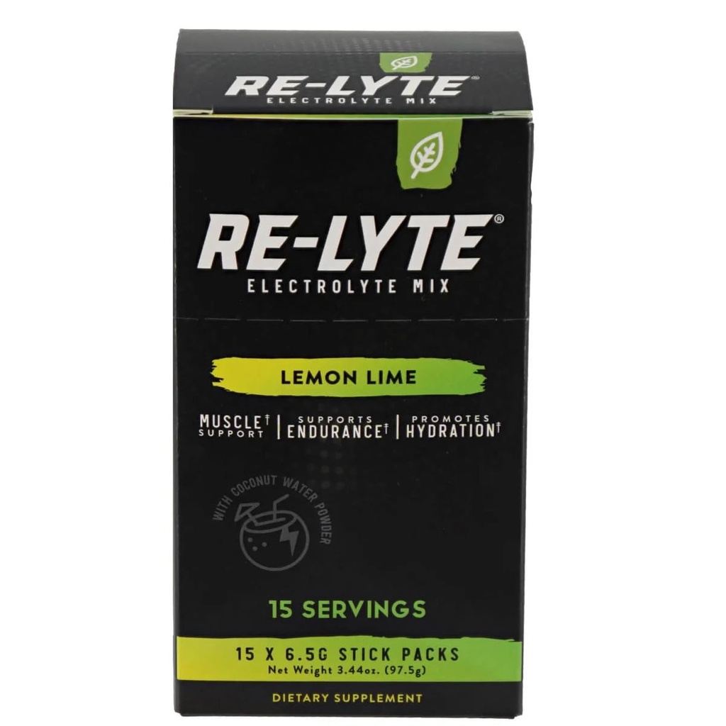 Re-Lyte שתיית לערבב לימון Lime 15 משרתים Packets 3.44 oz.