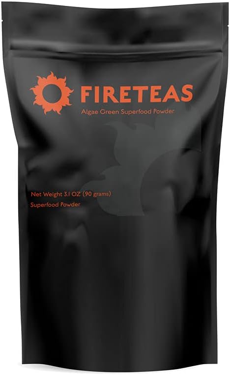 FIRE TEAS Greens Superfood אבקת עם Seaweed & Chlorella (Cracked Cell) - אורגני Turmeric, Kelp, Moringa, Stevia, Aloe Vera לחלץ, ג'ינג'ר - Smoothies, Yogurt & Milkshakes - - - אורגני Turmeric, Kelp, Moringa, Stevia, Aloe Vera Extract, ג'ר - Smoothies, Yogurt & Milkshakes
