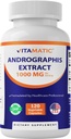 Vitamatic Andrographis לחלץ 1000 מ"ג Per לשרת - 120 כמוסות Veg - 20X לחלץ, 100% Vegetarian, All-Natural, Gluten Free, non-GMO