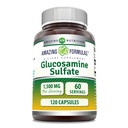 פורמולה מדהימה Glucosamine Sulfate תוסף | 1500 Mg Per Serve | 120 קפסולות | Non-GMO | Gluten-Free | Made in USA