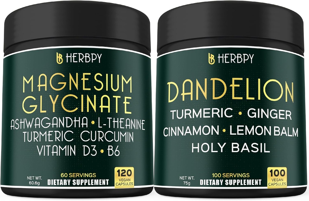 Bundle 6in1 Magnesium Glycinate תוסף & 6in1 Dandelion תוספת