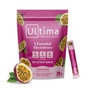 Ultima Replenisher Daily Electrolyte אבקת משקאות Mix - סוכר חינם - Passionfruit, 20 Stickpacks - hydrotion Packets עם 6 אלקטרוליטים ו- Trace מינרלים - Keto Friendly, non-GMO