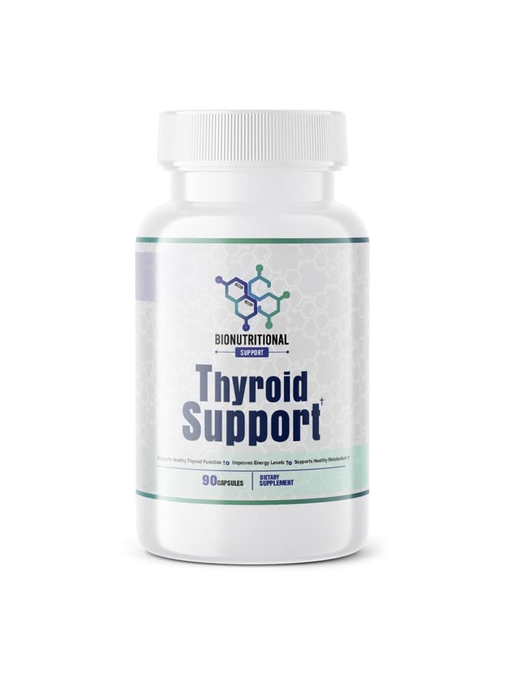 תמיכה Thyroid - Ltyrosine, Iodine, ויטמין B12 מורכב, Zinc, Selenium, Ashwagandha, Copper & יותר 30 יום אספקה