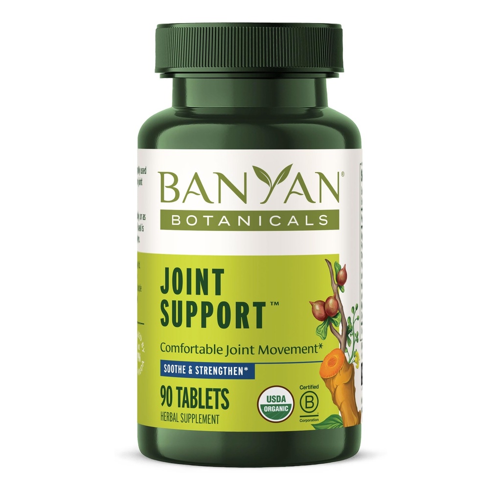 תמיכה משותפת של Banyan - תוסף משותף אורגני עם Turmeric, Amla & Guggulu Resin - for Healthy Joints & Comfortable Movement* - 90 טבליות - Non-GMO, Sustainably Sourced, טבעוני