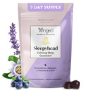 ה-Vired Wellness Sleepyhead Natural Sleep Gummies for Women - Sleep Support Aid for Adults with 3 מ"ג מלטונין, L-theanine, 5-HTP - Natural Gummy Supplement - Blueberry Lavender, 14 חניכיים טבעוניות