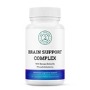 Brain Support Complex - תוסף תמיכה קוגניטיבית מתקדם עם גינקו בילובה, Bacopa Monnieri, Phosphatidylserine, Huperzine-A, St. John's Wort - 30 Ct