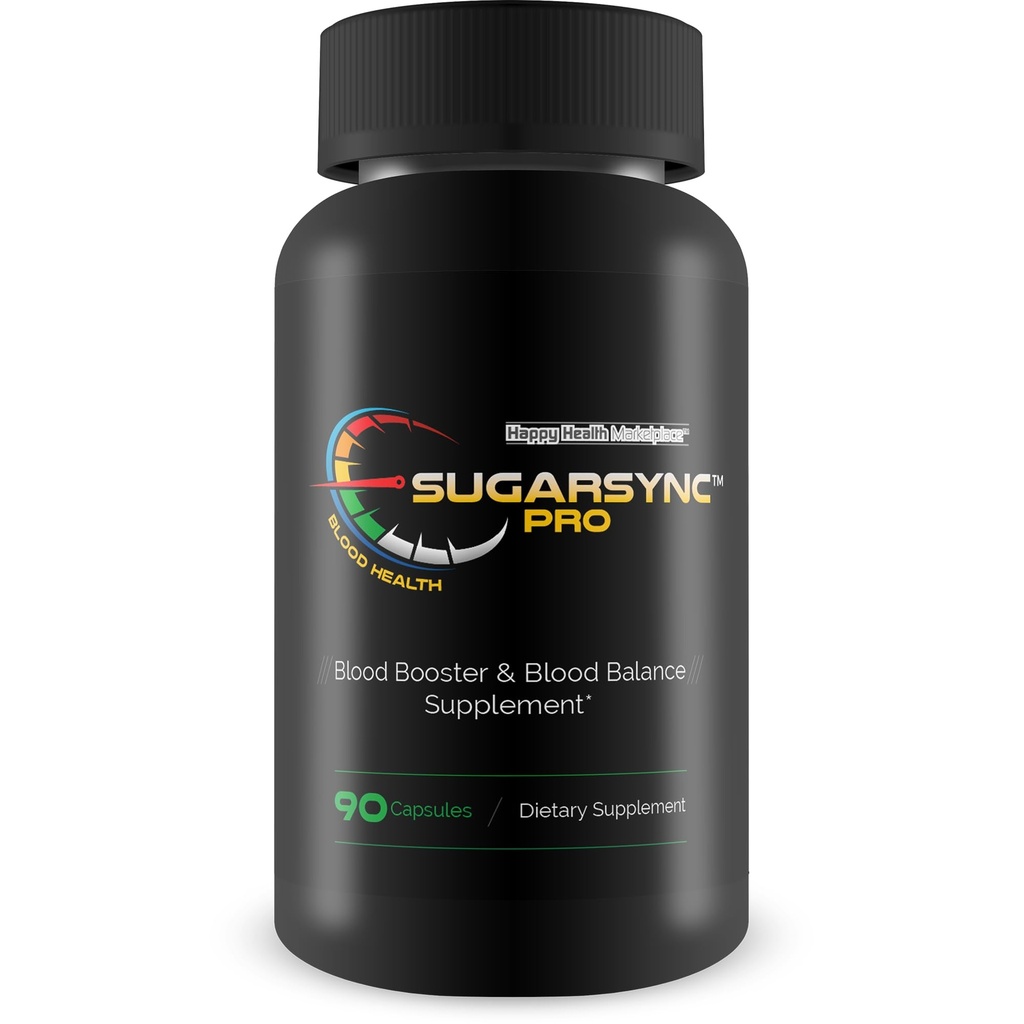 סוכר Sync Pro Blood Heath - תוסף התמיכה הטוב ביותר בסוכר - תמיכה בבריאות הדם ומאזן עם תוסף Blood Balance Blood Booster - איזון סוכר בריא - קפסולות דם