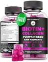 שיער עור וציפורים 10000mcg חניכיים & קולגן חניכיים - ויטמינים ביוטין עבור משאבת שיער דל שומן, ראה פלט פאלטו ויטמין A B6 C D E - ביוטין ותוספים Collagen