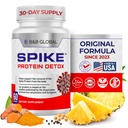 Spike חלבונים Detox - ספירק תמיכה תוסף עבור איזון חלבונים - Unflavored 3-in-1 בלנדר עם Nattokinase 4000Fu, Bromelain 500 מ"ג, Curcumin 1000 מ"ג - מיוצר בארה"ב - 60 קפסולות, 30 יום אספקה אספקה אספקת 4000Fu, Bromelain 500mg, Curcumin 1000mg - מיוצר בארה"ב - 60 קפסולות, 30 יום אספקה אספקת 30 יום אספקת 30 יום אספקת 30 יום