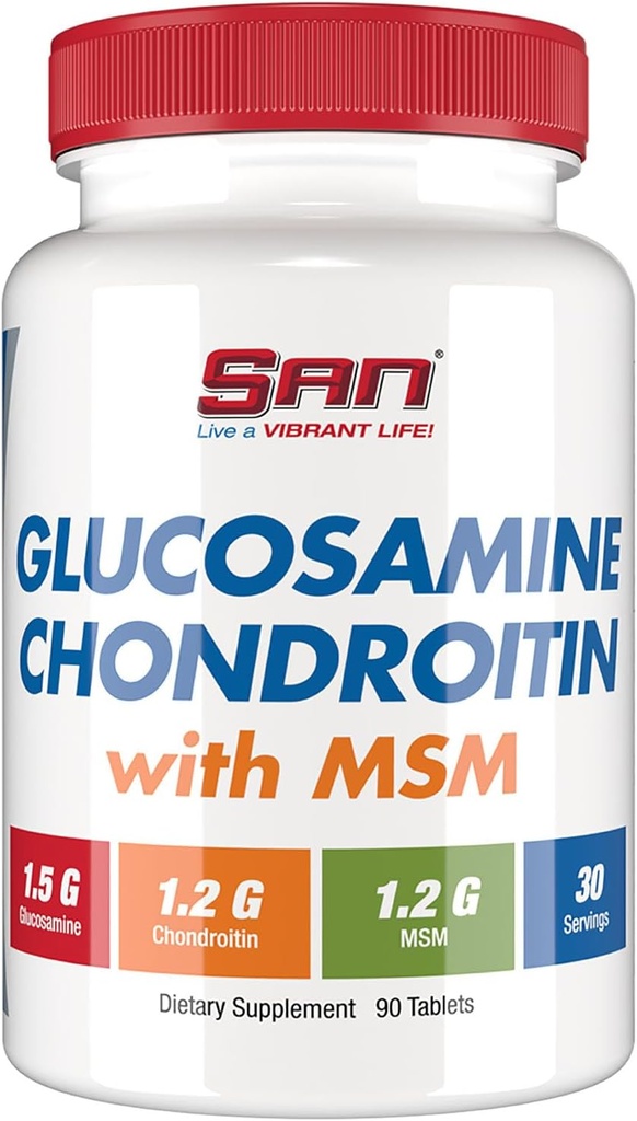 Premium Glucosamine Chondroitin עם MSM Complex לתמיכה משותפת - פורמולה טבעית עבור מפרקים בריאים ניידות. 30 משרתים