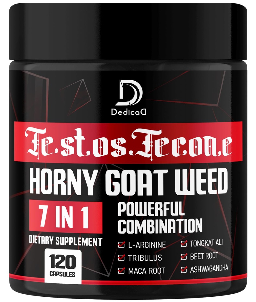 7 ב-1 Ultra Test Support with Tribulus Terrestris Horyt Weed L-Arginine Maca Rootטונגkat Ali Beet Root - אנרגיה Workout שריר תמיכה 120 קפסולות