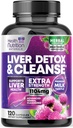 Gentle Liver ניקוי של Detox & תיקון פורמולה - תוספת תמיכה חיה מתקדמת עם Silymarin Milk Thistle, Dandelion Root, Artichoke Extract, Turmeric, Choline, & Beetroot - 120 כמוסות Veggie