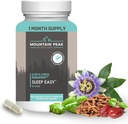 Mountain Peak Nutritionals Sleep Easy - Sleep Support Adding Alaxed & Calm Mood - 5-HTP, Amino Acids, Melatonin, & Magnesium - Hypoallergenic Dietary Supplement (60 קפסולות)
