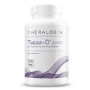 Theralogix Thera-D 2000 ויטמין D - 2,000 IU (50 mcg) ויטמין D3 Tablet - 180-Day Supply - Immune Support Supplement for Women & Men - Aids Bone & Heart Health - NSF Certified -180 טבליות